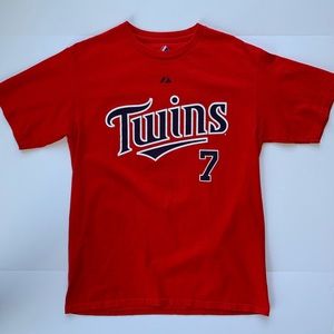 Majestic Medium Minnesota Twins Mauer Shirt Jersey